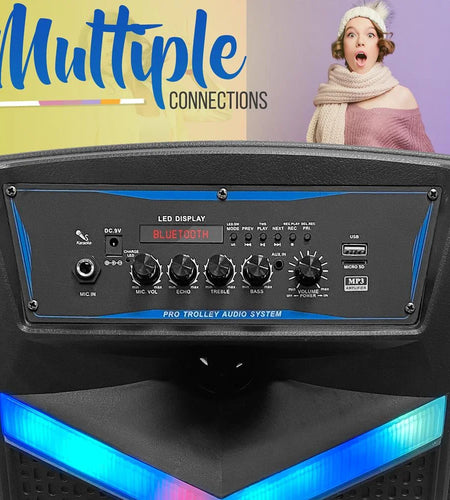 Portable Bluetooth Speaker System 600W Rechargeable Outdoor Bluetooth Speaker Portable System