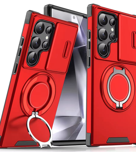 Slide Camera Protection Magnetic Stand Phone Case for Samsung S26 S25 Edge S24 S23 plus S21 S22 Ultra FE A54 A15 A05 A05S Cover