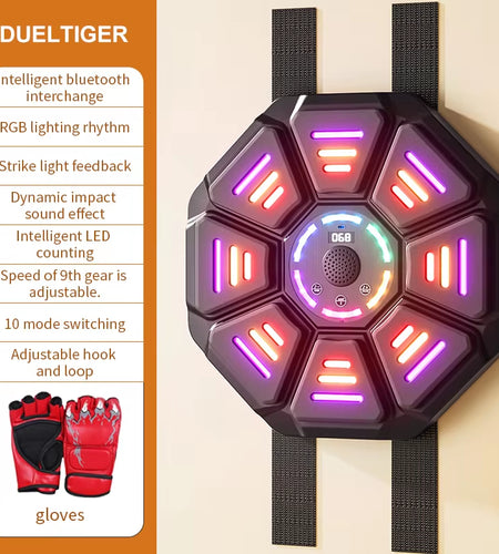 New Smart Music Boxing Machine Bluetooth Wall Mounted Music Boxing Trainer Gym Home Electronic Boxing Target Punching Equipment