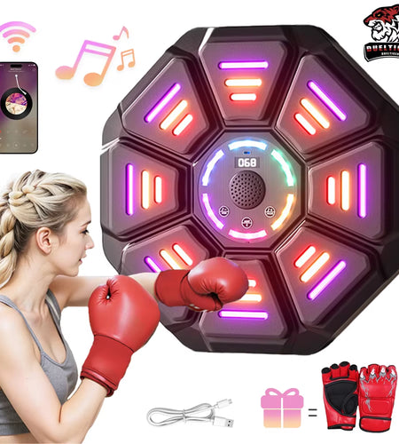New Smart Music Boxing Machine Bluetooth Wall Mounted Music Boxing Trainer Gym Home Electronic Boxing Target Punching Equipment