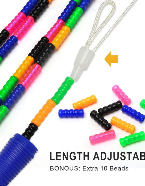 Load image into Gallery viewer, 2PCS Double Dutch Jump Rope Long Jump Rope 16 FT Beaded Skipping Rope, Ergonomic Design
