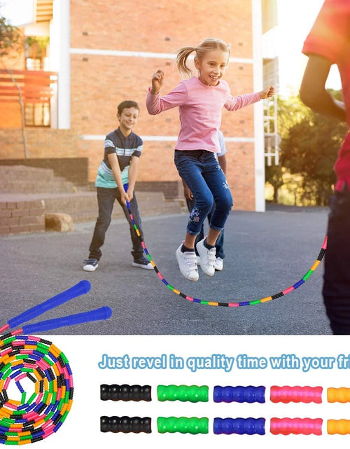 Load image into Gallery viewer, 2PCS Double Dutch Jump Rope Long Jump Rope 16 FT Beaded Skipping Rope, Ergonomic Design
