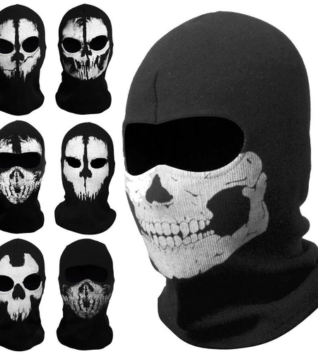 Motorcycle Game Balaclava Hood Ghost Skull Full Face Cover CS Halloween Mask US