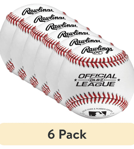 (6 Pack)  OLB3 Official League Recreational Use Baseball, Single Ball