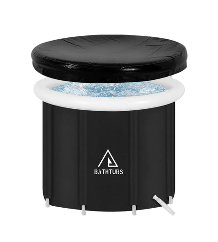 , Black PVC 32" Diameter, Inflatable Bathtub