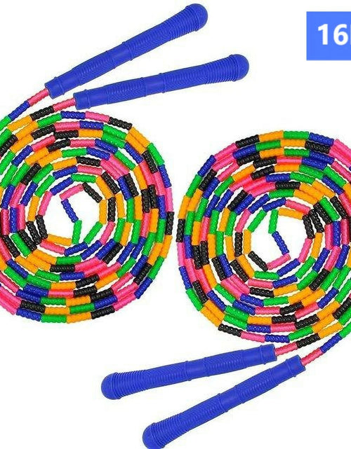 Load image into Gallery viewer, 2PCS Double Dutch Jump Rope Long Jump Rope 16 FT Beaded Skipping Rope, Ergonomic Design
